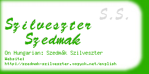 szilveszter szedmak business card