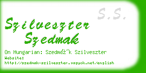 szilveszter szedmak business card